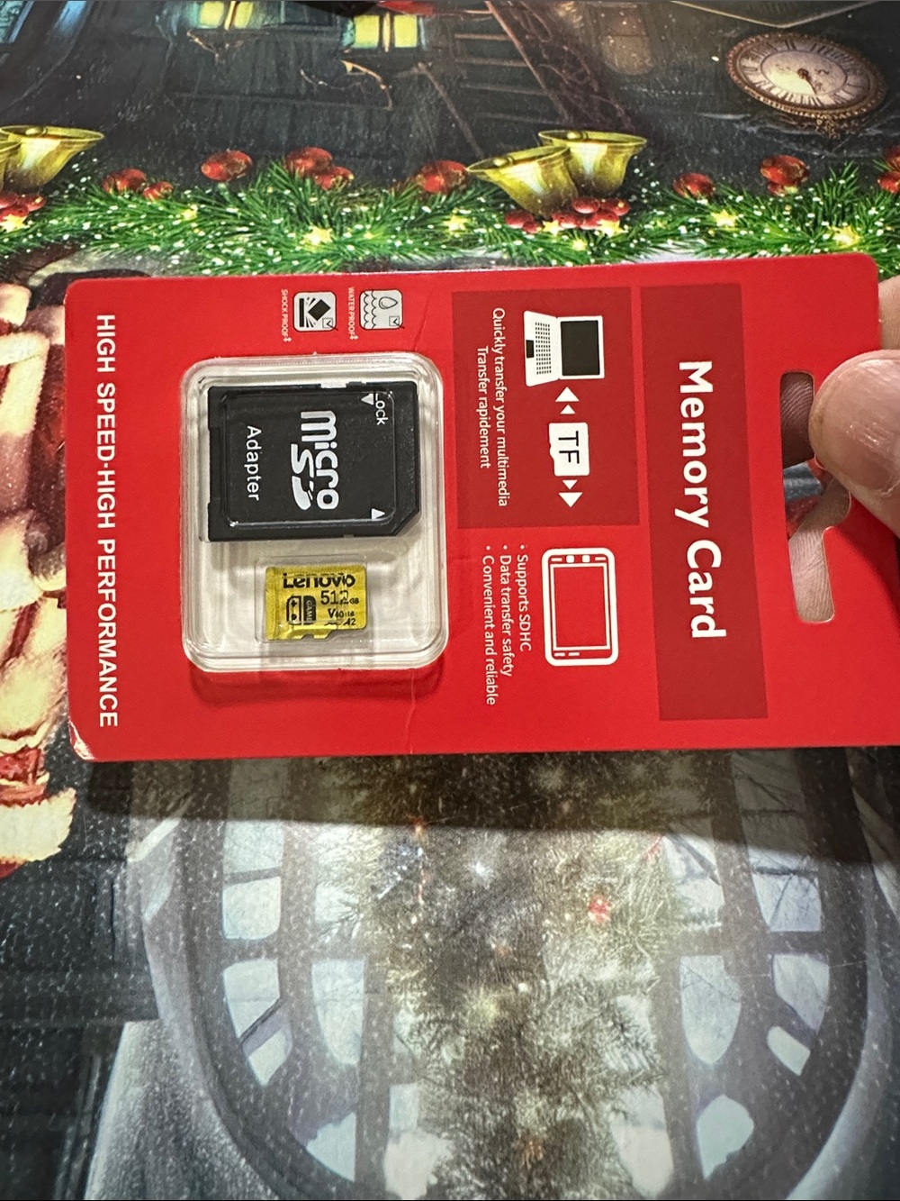 Lenovo Yellow 512GB microSD Memory Card with Adapter